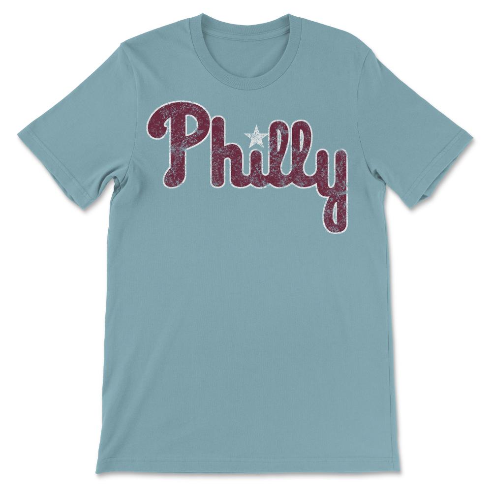 Throwback Philadelphia Baseball Philly PA Retro Fan - Unisex T-Shirt - Baby Blue