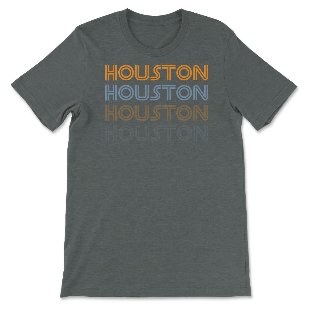 Houston Texas Soccer Retro Style Color Fade Futbol Club Fan - Unisex T-Shirt - Dark Grey Heather