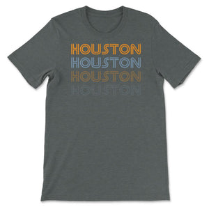 Houston Texas Soccer Retro Style Color Fade Futbol Club Fan - Unisex T-Shirt - Dark Grey Heather