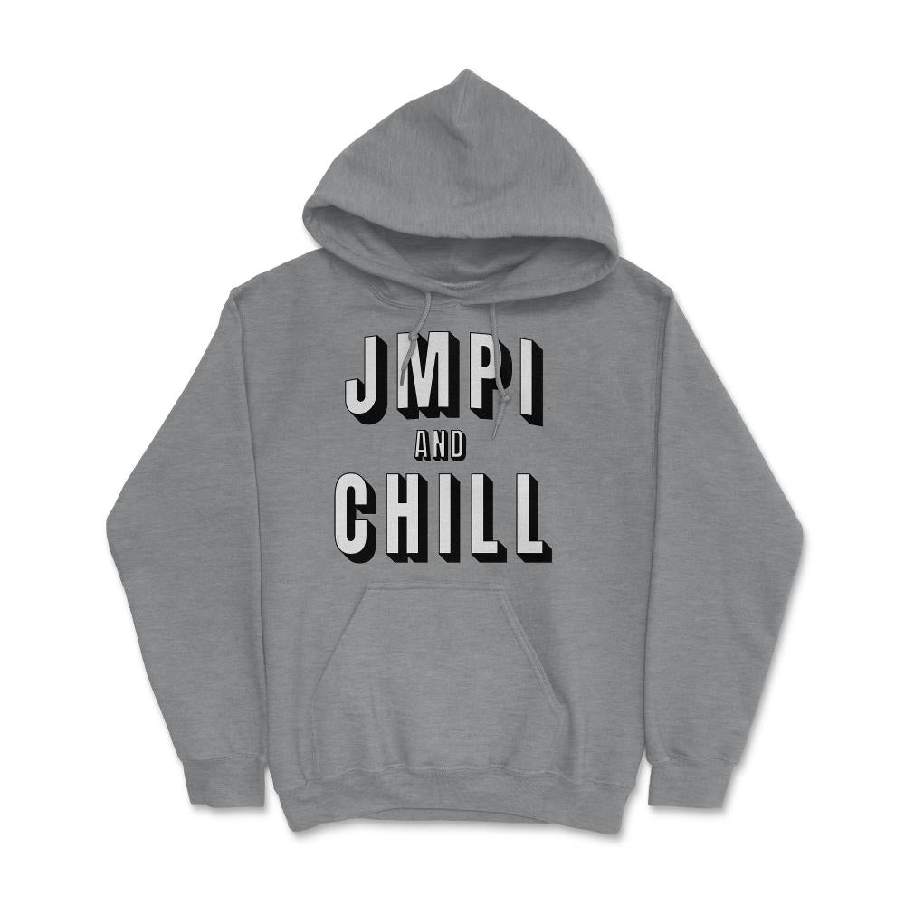 Airborne Jumpmaster JMPI & Chill Paratrooper Military Humor - Hoodie - Grey Heather