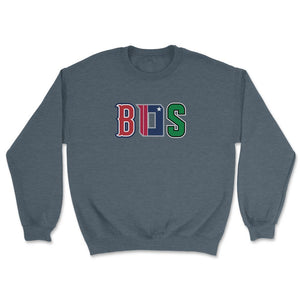 Boston Massachusetts Sports Fan Three Letter City Abbreviation - Unisex Sweatshirt - Dark Grey Heather