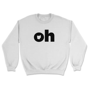 Ohio Two Letter State Abbreviation Unique Resident - Unisex Sweatshirt - White