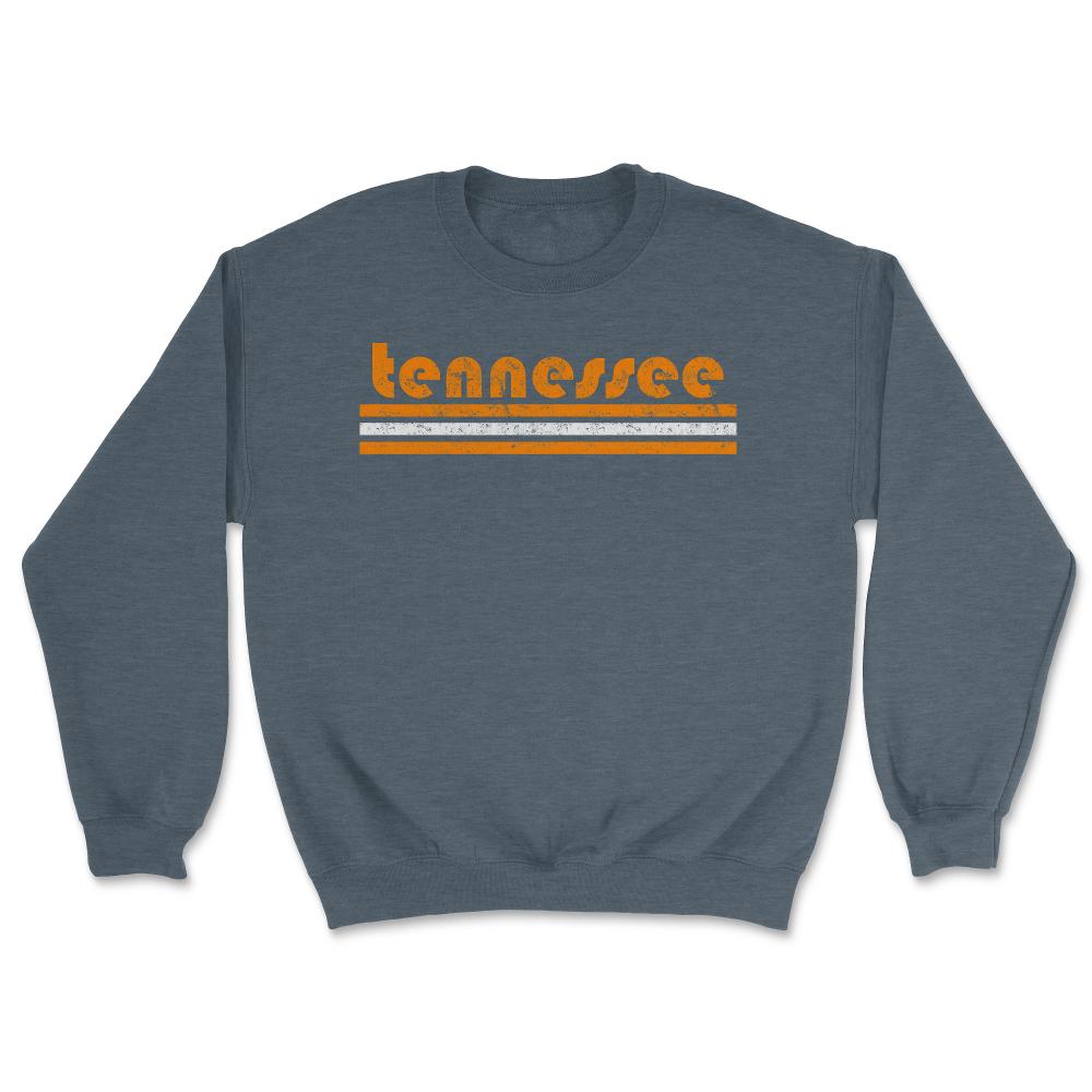 Vintage Tennessee Retro Three Stripe Weathered - Unisex Sweatshirt - Dark Grey Heather