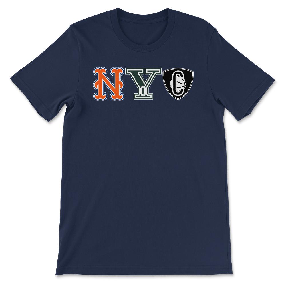 New York City Sports Fan Three Letter City Abbreviation - Unisex T-Shirt - Navy