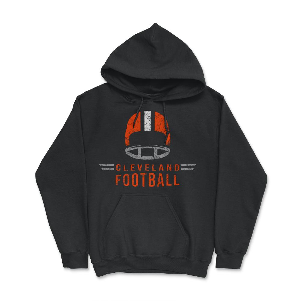 Cleveland Football Vintage Helmet Retro Style Ohio Fan Gift - Hoodie - Black