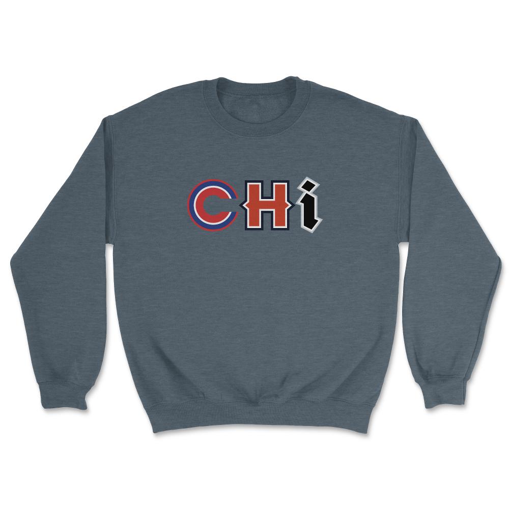 Chicago Illinois CHI Sports Fan Three Letter City Abbreviation - Unisex Sweatshirt - Dark Grey Heather