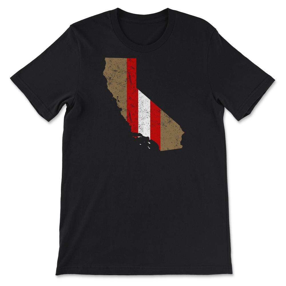 Vintage San Francisco California Football City Skyline Gameday - Unisex T-Shirt - Black