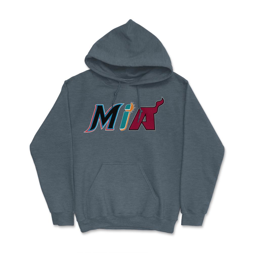 Miami Florida Sports Fan Three Letter City Abbreviation - Hoodie - Dark Grey Heather