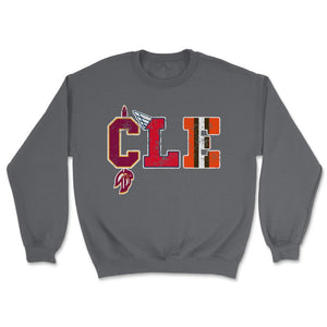Cleveland Ohio Sports Forever Vintage Cleveland Fan Gift - Unisex Sweatshirt - Smoke Grey