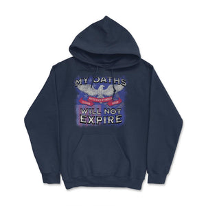 Military Veteran & Mason "My Oaths Will Not Expire" US Masonic Flag - Hoodie - Navy