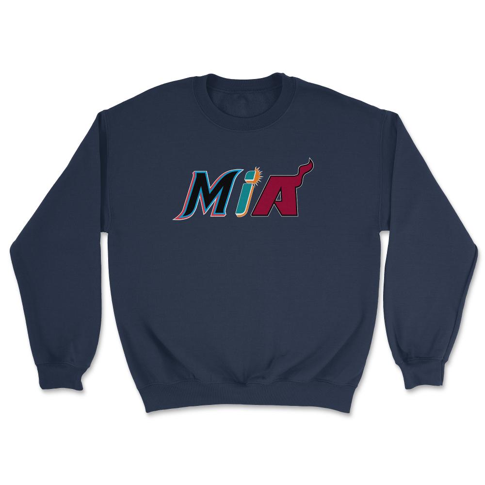 Miami Florida Sports Fan Three Letter City Abbreviation - Unisex Sweatshirt - Navy