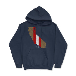 Vintage San Francisco California Football City Skyline Gameday - Hoodie - Navy