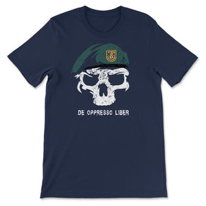 Army Special Forces De Oppresso Liber Green Beret 1st SFG Airborne - Unisex T-Shirt - Navy