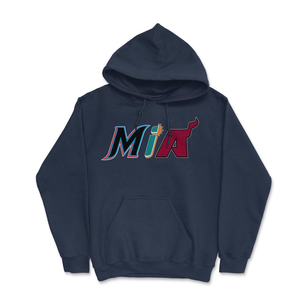 Miami Florida Sports Fan Three Letter City Abbreviation - Hoodie - Navy