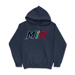 Miami Florida Sports Fan Three Letter City Abbreviation - Hoodie - Navy