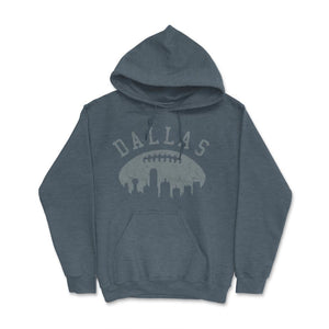 Vintage Dallas Texas Football City Skyline Gameday Tailgating - Hoodie - Dark Grey Heather