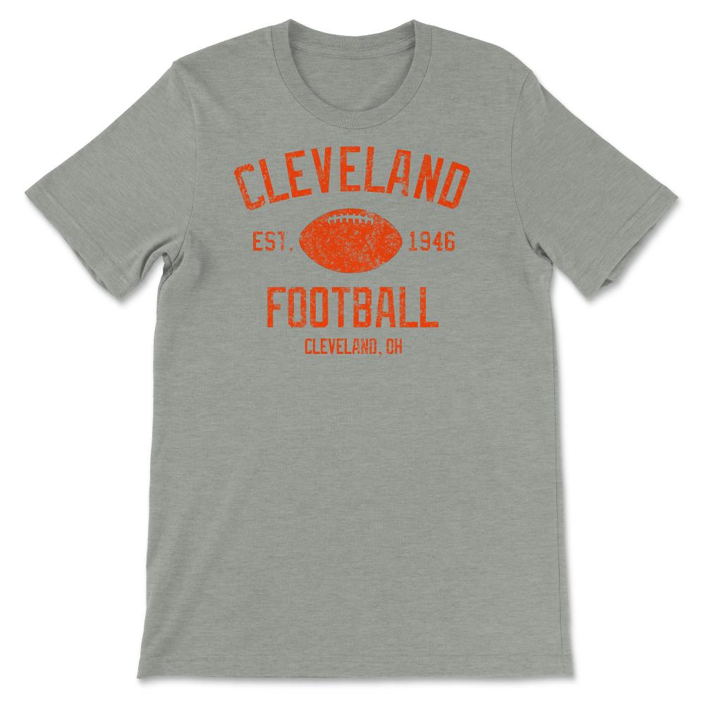 Cleveland Football Fan Retro Founded Gift - Unisex T-Shirt - Grey Heather