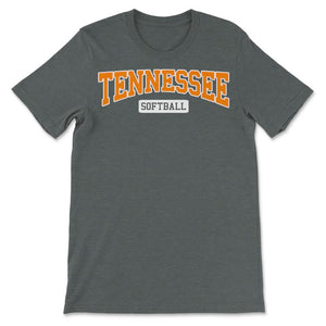 Tennessee Softball Classic Retro Style Softball Player - Unisex T-Shirt - Dark Grey Heather