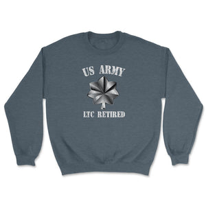 Retired Army Lieutenant Colonel Military Veteran Retiree - Unisex Sweatshirt - Dark Grey Heather