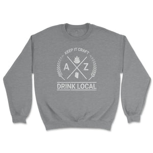 Drink Local Arizona Vintage Craft Beer Brewing - Unisex Sweatshirt - Grey Heather