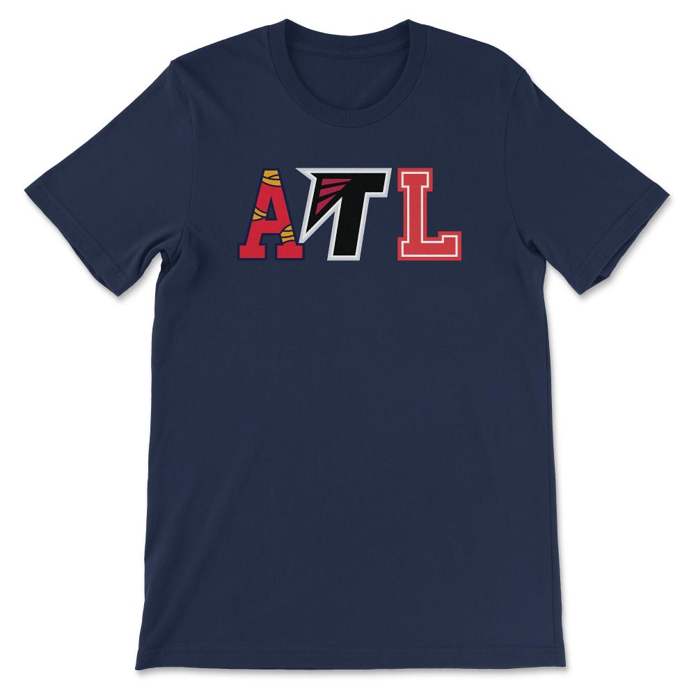 Atlanta Georgia Sports Fan Three Letter City Abbreviation - Unisex T-Shirt - Navy