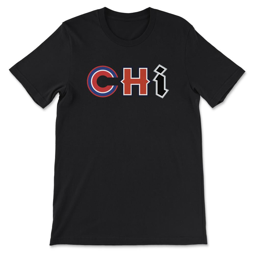 Chicago Illinois CHI Sports Fan Three Letter City Abbreviation - Unisex T-Shirt - Black