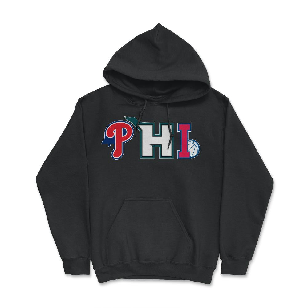 Philadelphia Pennsylvania Sports Fan Three Letter City Abbreviation - Hoodie - Black