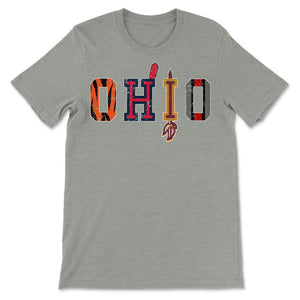 OHIO Sports Forever Vintage Cincinnati, Cleveland & Columbus Fan Gift - Unisex T-Shirt - Grey Heather