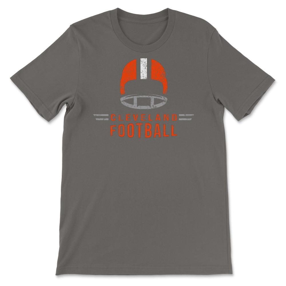 Cleveland Football Vintage Helmet Retro Style Ohio Fan Gift - Unisex T-Shirt - Smoke Grey