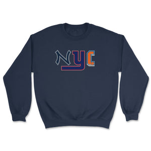 New York City Sports Fan Three Letter City Abbreviation - Unisex Sweatshirt - Navy