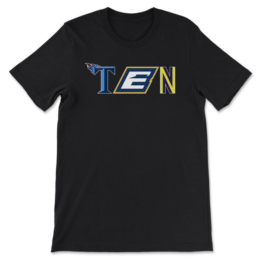 Tennessee Sports Fan Three Letter City Abbreviation - Unisex T-Shirt - Black