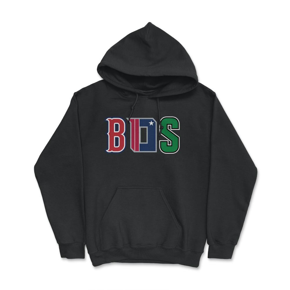 Boston Massachusetts Sports Fan Three Letter City Abbreviation - Hoodie - Black