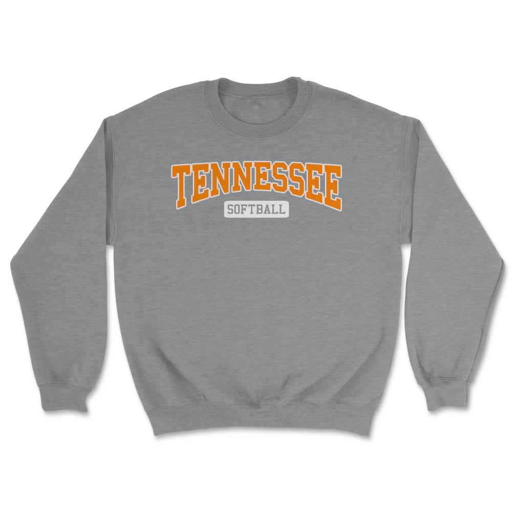 Tennessee Softball Classic Retro Style Softball Player - Unisex Sweatshirt - Grey Heather