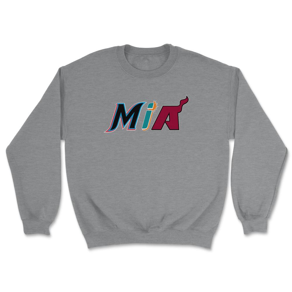 Miami Florida Sports Fan Three Letter City Abbreviation - Unisex Sweatshirt - Grey Heather