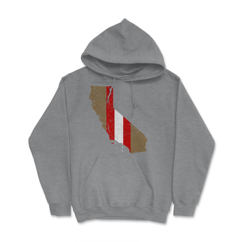 Vintage San Francisco California Football City Skyline Gameday - Hoodie - Grey Heather
