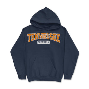 Tennessee Softball Classic Retro Style Softball Player - Hoodie - Navy