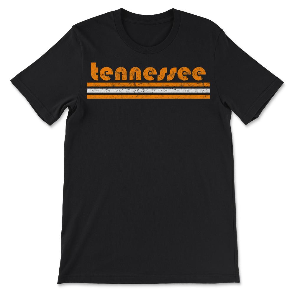 Vintage Tennessee Retro Three Stripe Weathered - Unisex T-Shirt - Black