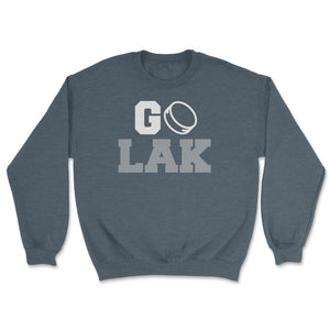 Go Los Angeles California Hockey Hometown Ice Hockey Fan LAK - Unisex Sweatshirt - Dark Grey Heather