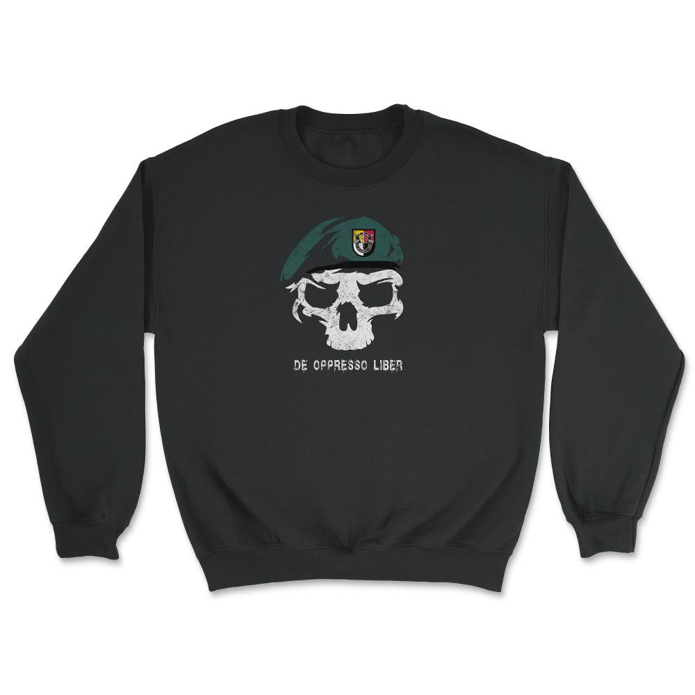 Army Special Forces De Oppresso Liber Green Beret 3rd SFG Airborne - Unisex Sweatshirt - Black