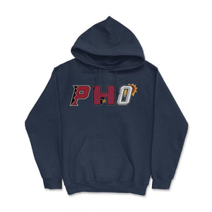 Phoenix Arizona Sports Fan Three Letter City Abbreviation - Hoodie - Navy