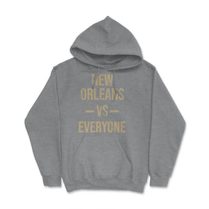 New Orleans Vs Everyone Vintage Weathered City & State Pride - Hoodie - Grey Heather