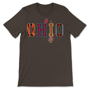 OHIO Sports Forever Vintage Cincinnati, Cleveland & Columbus Fan Gift - Unisex T-Shirt - Brown