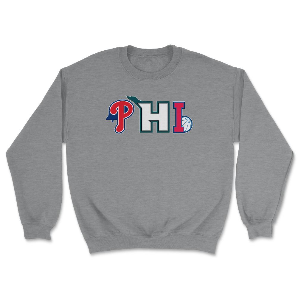 Philadelphia Pennsylvania Sports Fan Three Letter City Abbreviation - Unisex Sweatshirt - Grey Heather