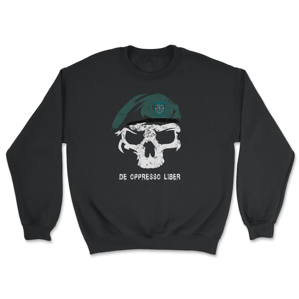 Army Special Forces De Oppresso Liber Green Beret 19th SFG Airborne - Unisex Sweatshirt - Black