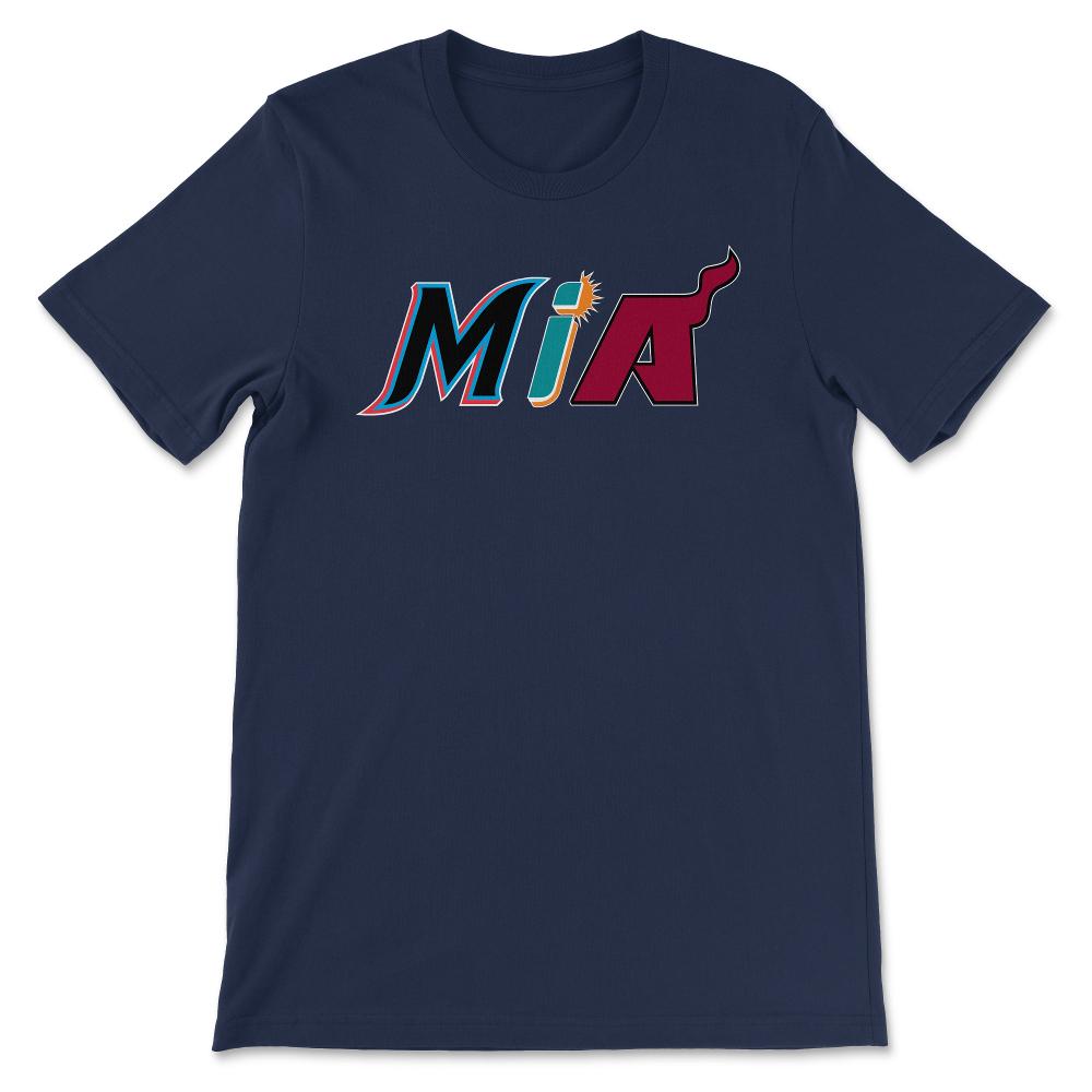 Miami Florida Sports Fan Three Letter City Abbreviation - Unisex T-Shirt - Navy