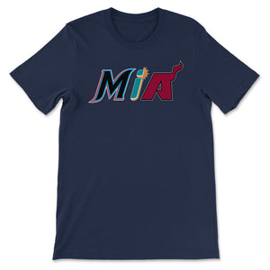 Miami Florida Sports Fan Three Letter City Abbreviation - Unisex T-Shirt - Navy