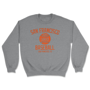 Vintage San Francisco California Baseball Retro Founded Classic Retro - Unisex Sweatshirt - Grey Heather