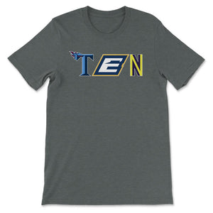 Tennessee Sports Fan Three Letter City Abbreviation - Unisex T-Shirt - Dark Grey Heather