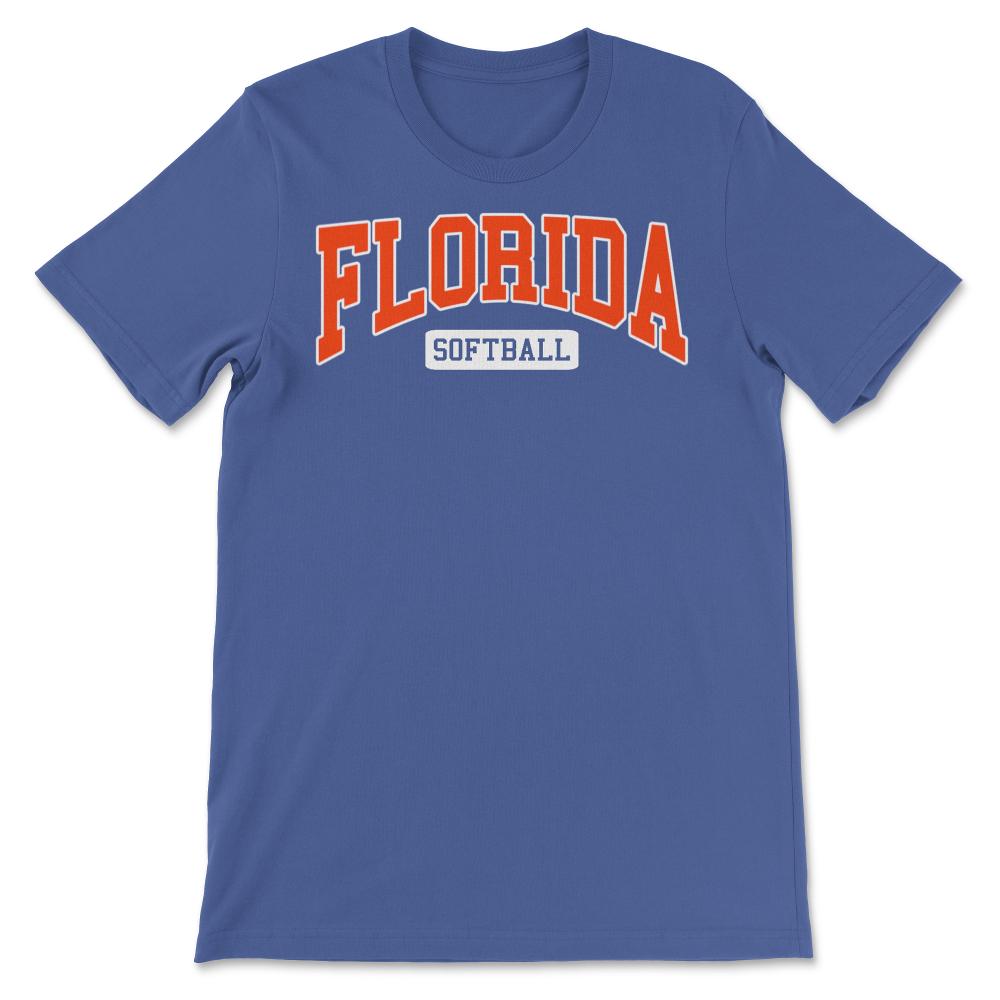 Florida Softball Classic Retro Style Softball Player - Unisex T-Shirt - Royal Blue