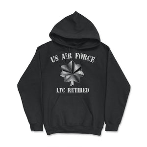Vintage Retired Air Force Lieutenant Colonel Military Veteran Retiree - Hoodie - Black